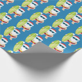 Festliche Weihnachtsfeier mit gekacheltem Party We Geschenkpapier (Ecke)