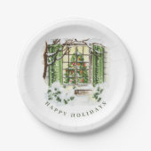 Festliche Weihnachtsfeier Pappteller (Vorderseite)