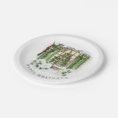 Festliche Weihnachtsfeier Pappteller (Schrägansicht)