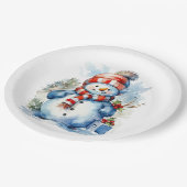 Festliche Weihnachtsfeier Pappteller (Schrägansicht)