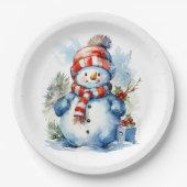 Festliche Weihnachtsfeier Pappteller (Vorderseite)