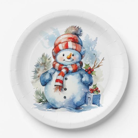 Festliche Weihnachtsfeier Pappteller (Vorderseite)