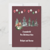 Festliche Weihnachtsfeier Party Einladung (Rückseite)