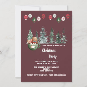 Festliche Weihnachtsfeier Party Einladung