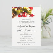 Festliche Weihnachtsfeier Probe Dinner einladen Einladung (Stehend Vorderseite)