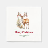 Festliche Weihnachtsfeier Rentier Napkins zum Gast Serviette (Vorderseite)