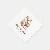 Festliche Weihnachtsfeier Rentier Napkins zum Gast Serviette (Ecke)