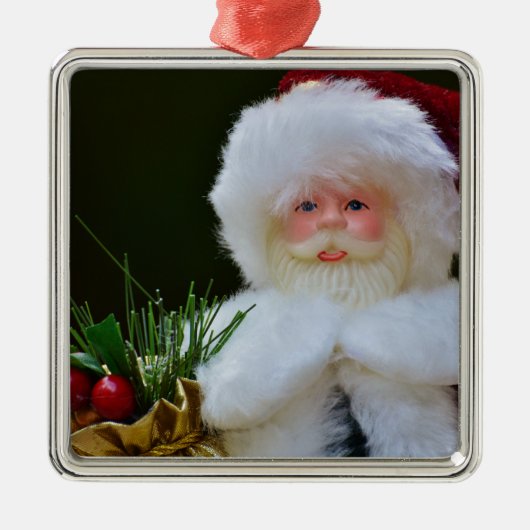 Festliche Weihnachtsfeier Silbernes Ornament (Vorne)