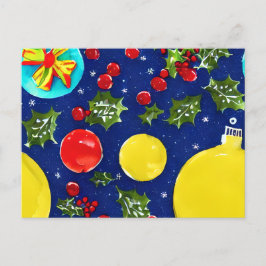 Festliche Weihnachtsfeier und Ornamente Weihnachte Postkarte