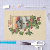 Festliche Weihnachtsfeier und rustikale Winterland Seidenpapier (Handwerk)