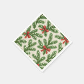 Festliche Weihnachtsfeierabteilung und rotes Band Serviette (Ecke)