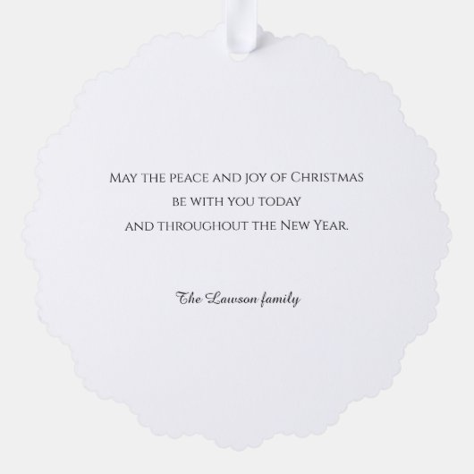 Festliche Weihnachtsfeiern Ornament Karte (Rückseite)