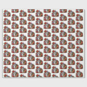 Festliche Weihnachtsfeiertage Geschenkpapier (Flach)