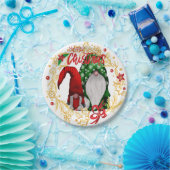 Festliche Weihnachtsfeiertage Gnomes Pappteller (Party)