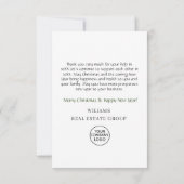 Festliche Weihnachtsfeiertage im Landhaus Dankeskarte (Rückseite)