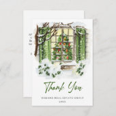 Festliche Weihnachtsfeiertage im Landhaus Dankeskarte (Vorne/Hinten)