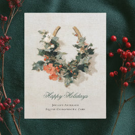 Festliche Weihnachtsfeiertage im Reitbetrieb Feiertagskarte