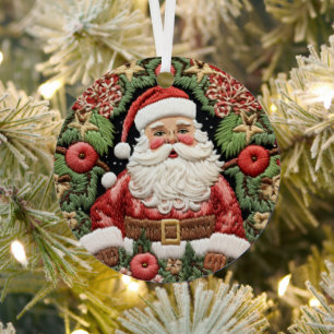Festliche Weihnachtsfeiertage Imitate bestickt Ornament Aus Metall