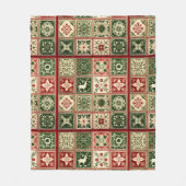 Festliche Weihnachtsfeiertage Imitate Flickwerk St Fleecedecke (Vorderseite)