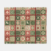 Festliche Weihnachtsfeiertage Imitate Flickwerk St Fleecedecke (Vorderseite (Horizontal))