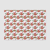 Festliche Weihnachtsfeiertage Kardinäle gekachelt Seidenpapier (Vorderseite)
