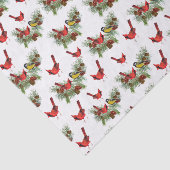 Festliche Weihnachtsfeiertage Kardinäle gekachelt Seidenpapier (Ausschnitt)