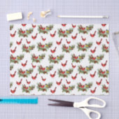 Festliche Weihnachtsfeiertage Kardinäle gekachelt Seidenpapier (Handwerk)