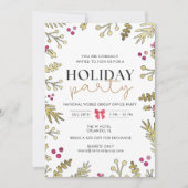 Festliche Weihnachtsfeiertage - Party Einladung (Vorderseite)