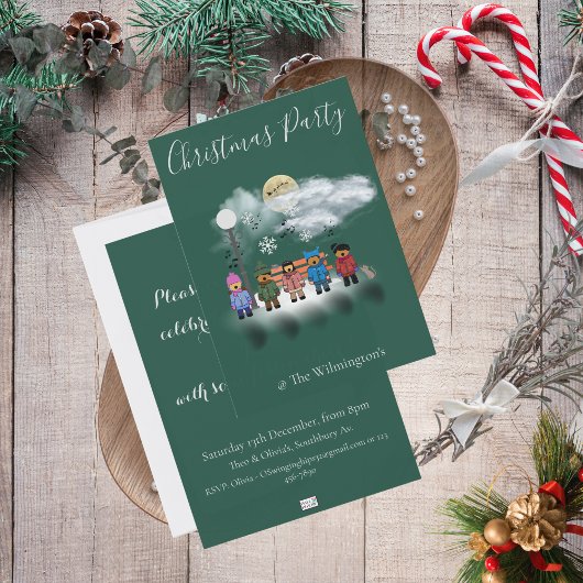 Festliche Weihnachtsfeiertage-Party Einladung