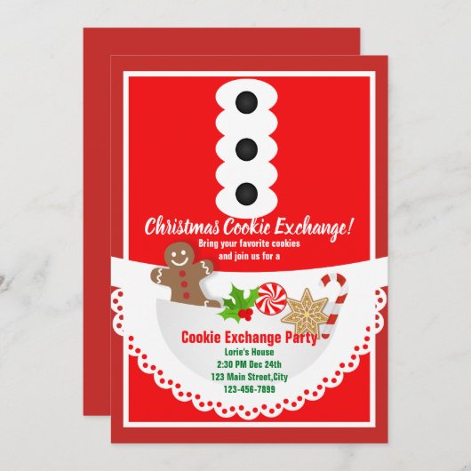 festliche Weihnachtsfeiertage Party Einladung (Vorne/Hinten)