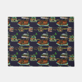 Festliche Weihnachtsfeiertage Stadthaus Baum Fußmatte (Vorderseite)