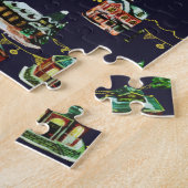 Festliche Weihnachtsfeiertage Stadthaus Baum Puzzle (Seite)