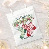 Festliche Weihnachtsfeiertage Strümpfe Geschenktütchen (Ausgeschnitten)