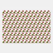 Festliche Weihnachtsfeiertage-Zwerge gekachelt Geschenkpapier Set (Vorderseite)