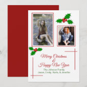 Festliche Weihnachtsfotokarte Feiertagskarte (Vorne/Hinten)