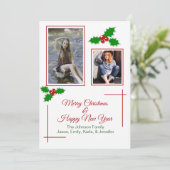 Festliche Weihnachtsfotokarte Feiertagskarte (Stehend Vorderseite)