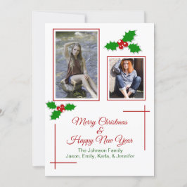 Festliche Weihnachtsfotokarte Feiertagskarte