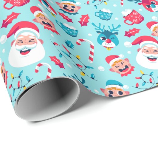 "Festliche Weihnachtsfreuden" Geschenkpapier (Rolleneckpunkt)