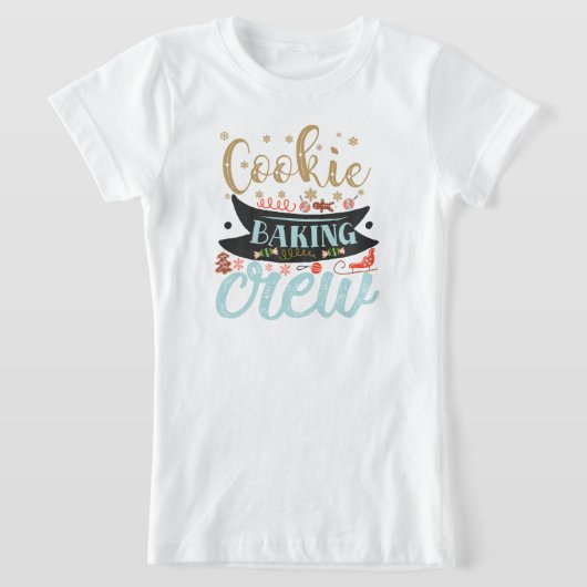 Festliche Weihnachtsgebäck Crew Wortart T-Shirt (Ablage )