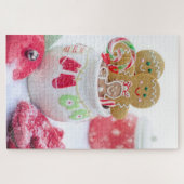 Festliche Weihnachtsgebäck im modernen Winter Puzzle (Horizontal)