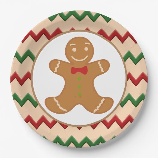 Festliche Weihnachtsgebäck Pappteller (Vorderseite)