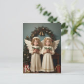 Festliche Weihnachtsgebirge Angeln Urlaub Feiertagspostkarte (Stehend Vorderseite)