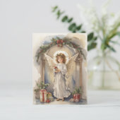 Festliche Weihnachtsgebirge Angeln Urlaub Feiertagspostkarte (Stehend Vorderseite)