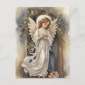 Festliche Weihnachtsgebirge Angeln Urlaub Feiertagspostkarte (Vorderseite)