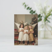 Festliche Weihnachtsgebirge Angeln Urlaub Feiertagspostkarte (Stehend Vorderseite)