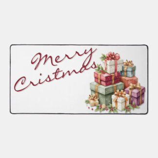 Festliche Weihnachtsgeschenkboxen-Kunst Schreibtischunterlage