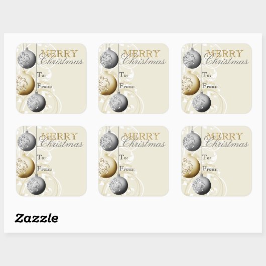 Festliche Weihnachtsgeschenke Aufkleber (Blatt)