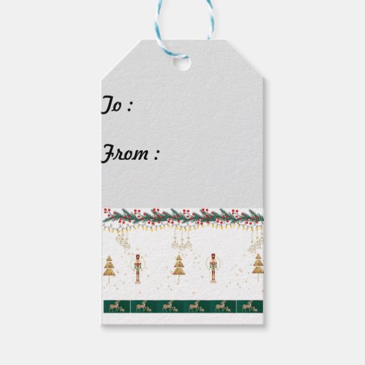 Festliche Weihnachtsgeschenke Geschenkanhänger (Vorderseite)