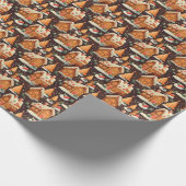 Festliche Weihnachtsgingerbäckermuster Geschenkpapier (Ecke)