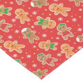 Festliche Weihnachtsgingerbäckermuster Kurzer Tischläufer (Ecke)